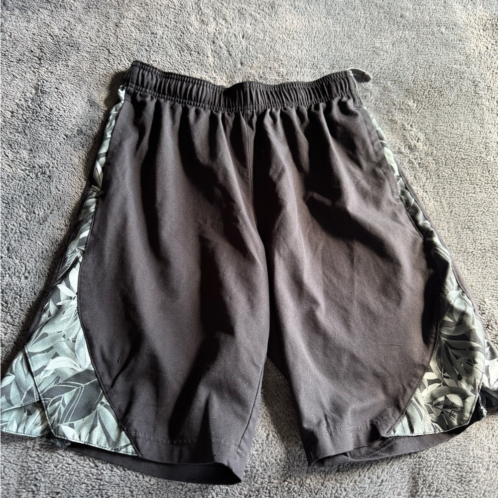 Men's Black and Gray Shorts